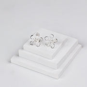 Uhani iz srebra 925 s cvetjem Gulmohar - Eleganten in Unikatno